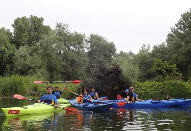 Kayaking on the river Ebro